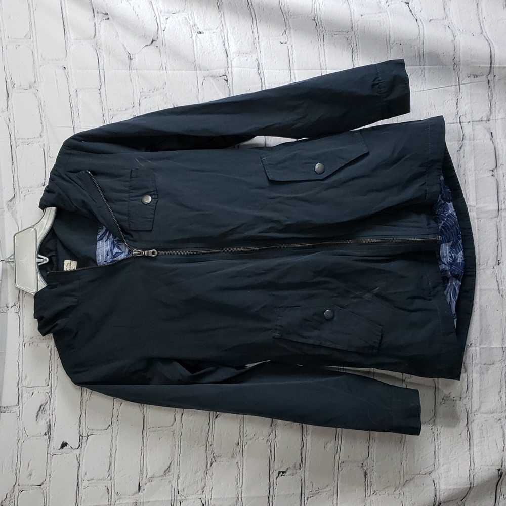 Bridge & Burn Zip Up Jacket Navy Blue Sz XS